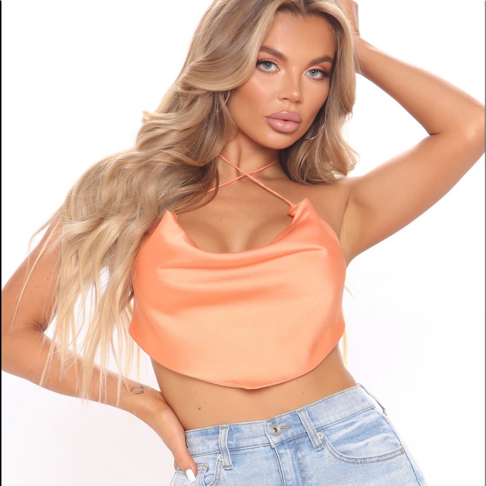 Satin backless top- NEW without tags - Picture 2 of 7